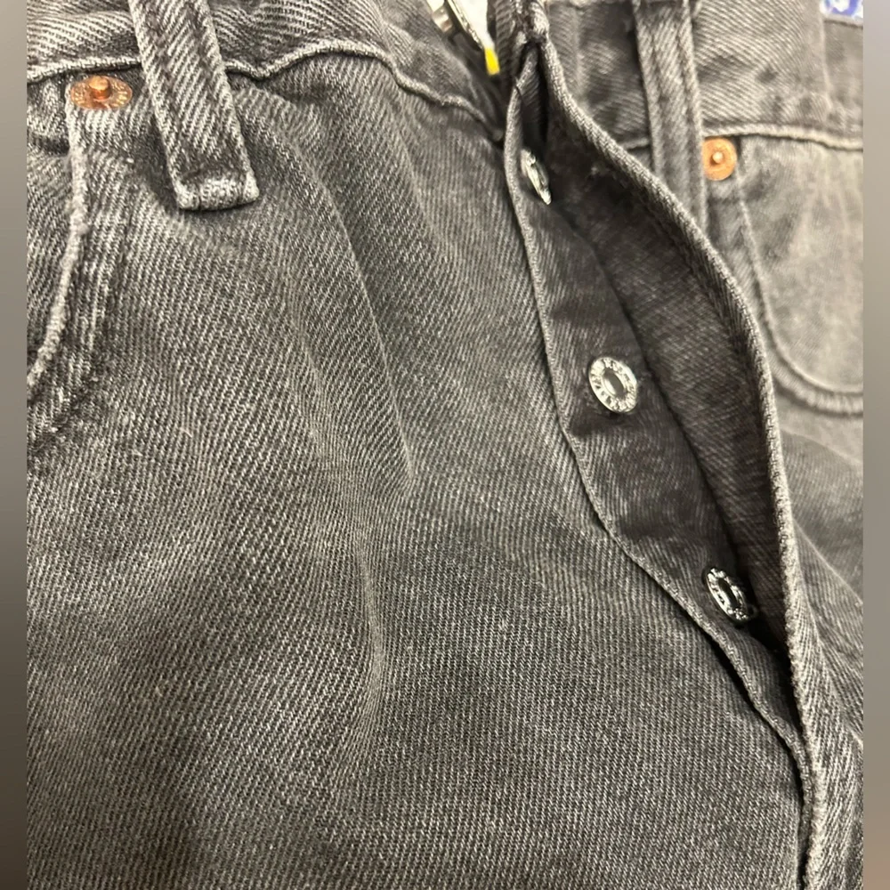 RE/DONE 90s High Rise Loose Jeans Button fly- Black